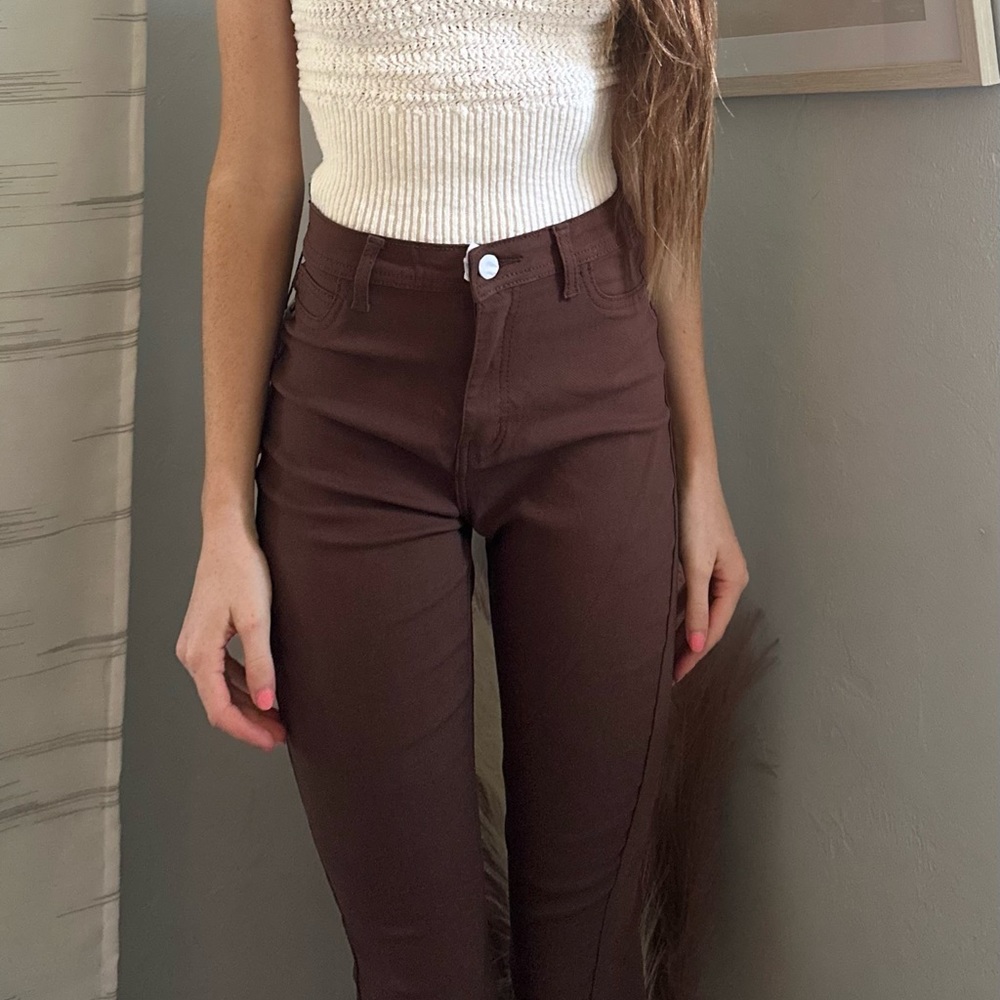Brand new high waisted brown jeans